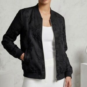 Guillaume Embroidered Floral Organza Bomber Jacket